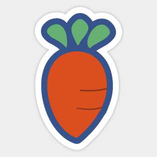 Lineless Stylized Carrot Sticker Sticker